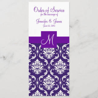 Programme Purple White Mariage damassé