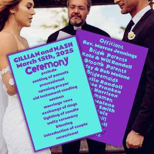 Programme Quatre-vingt-dix violet sur Mariage Turquoise