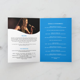 Programme Récital musical vocal soirée microphone bleu