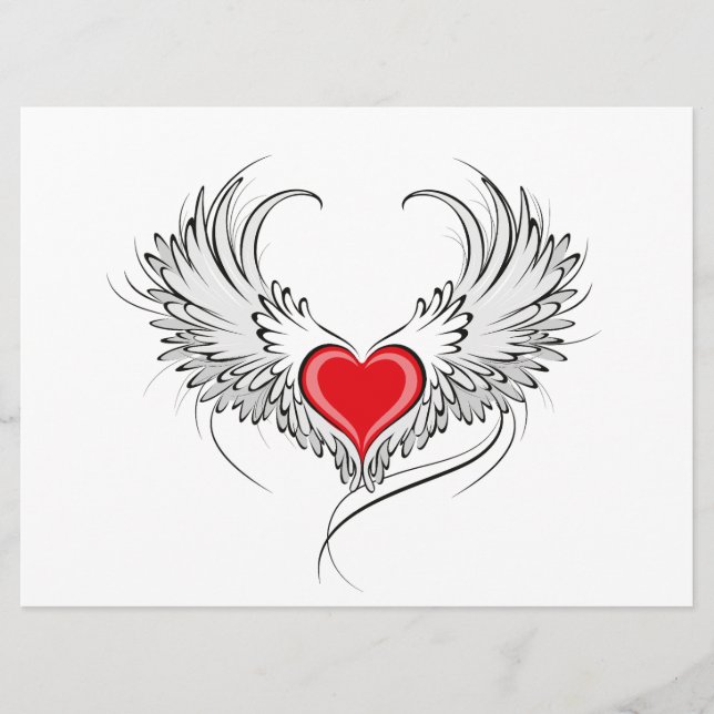 Programme Red Angel Coeur avec ailes (Devant)