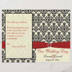 Programme Red, Ivory et Black Mariage damassé