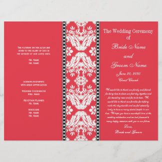 Programme Red White Mariage damassé