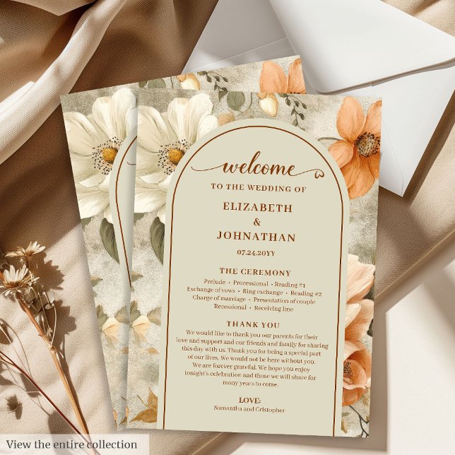 Programme Romantic Boho Neutral Beige Olive Floral Program (Romantic Boho Neutral Beige Olive Floral Program)