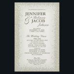 Programme - Romantic Vintage Gold and Silver Parti<br><div class="desc">Ce programme de mariage élégant et magnifique a un look glamour doux or et argent parties scintillant et serait parfait pour tout mariage ou événement. Il est entièrement personnalisable avec votre texte, et, vous pouvez changer la police et les couleurs et même la couleur arrière - plan afin de le...</div>