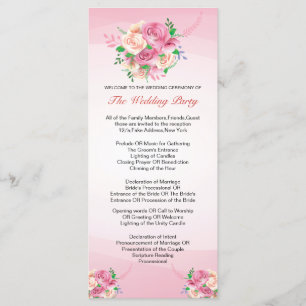 Programme Romantique de mariage floral