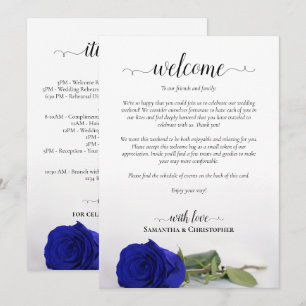 Programme Rose Bleu Royal Chic Mariage Bienvenue & Itinérair