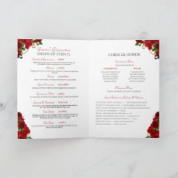 Rose rouge Floral Mariachi Charro Quinceanera