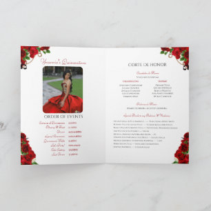 Programme Rose rouge Mariachi Charro Quinceanera Photo