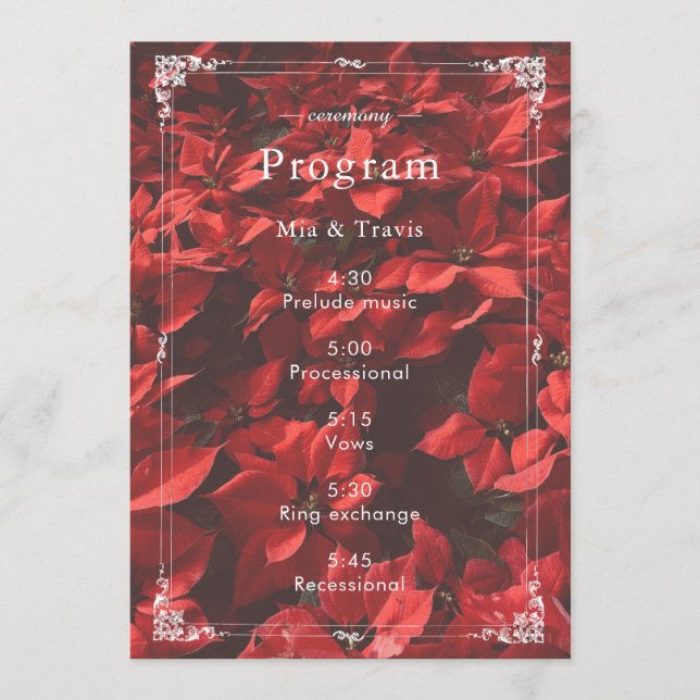 Programme Rose Rouge Romantique | Élégant Fleurs Personnalis (Devant)