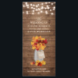 Programme Rustic Automne Feuilles Chaîne Lumière Mariage<br><div class="desc">Rustic Autumn Leaves String Lights Wedding Program Card (1) Pour plus de personnalisation,  cliquez sur le lien "customiser plus loin" et utilisez notre outil de conception pour modifier ce modèle. (2) Si vous avez besoin d'aide ou d'articles correspondants,  veuillez me contacter.</div>