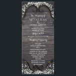 Programme Rustic Country Western Babys Breath & Wood Program<br><div class="desc">Rustic Country Western Babys Breath & Wood Programme carte en rack. Éléments correspondants disponibles.</div>