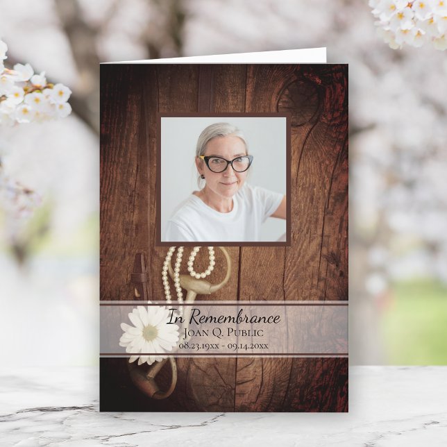 Programme Rustic Daisy et Horse Bit Western Funeral Service (Créateur téléchargé)