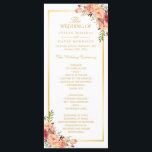 Programme Rustic Gold Orange Floral Mariage de automne Progr<br><div class="desc">Modèle du programme Rustic Gold Orange Floral Mariage de automne. (1) Pour plus de personnalisation,  cliquez sur le lien "customiser plus loin" et utilisez notre outil de conception pour modifier ce modèle. (2) Si vous avez besoin d'aide ou d'articles correspondants,  veuillez me contacter.</div>