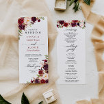 Programme Rustic Marsala Burgundy Wedding Program<br><div class="desc">Everyone will love reading the details of your wedding with this beautiful calligraphy script wedding program.

See all of our matching items in our Rustic Burgundy Marsala Collection:
https://www.zazzle.com/collections/rustic_burgundy_marsala-119549341348963566

Visit our website for more designs and inspiration: www.creativeuniondesign.com</div>