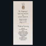 Programme Rustic Pineapple Tropical Hawaiian Wedding Program<br><div class="desc">Carte Rack Rustic Pineapple Tropical Hawaiian Wedding Program. Éléments correspondants disponibles.</div>