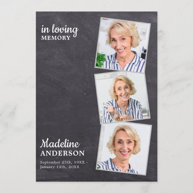 Programme Rustique 3 Photo Memorial Ordre de service Funérai (Devant)