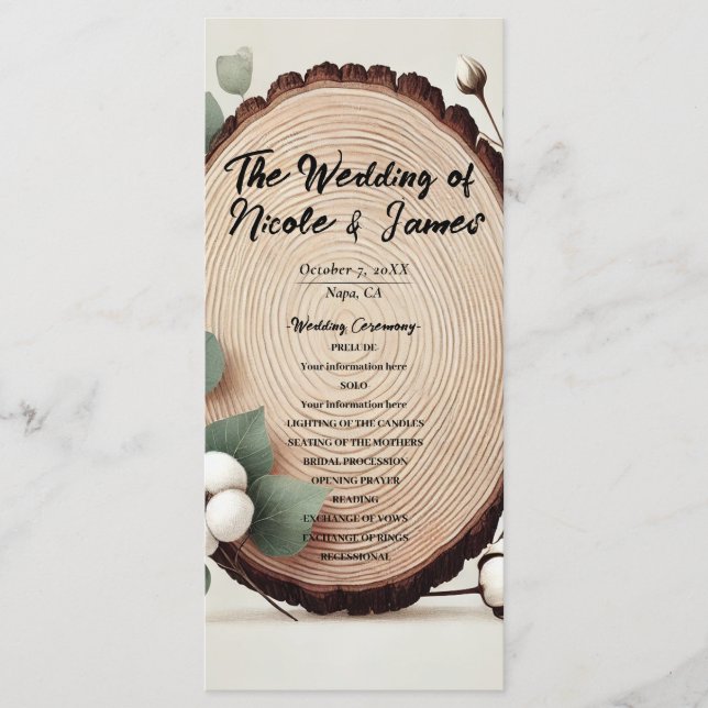 Programme Rustique Bois Forêt Eucalyptus Coton (Devant)