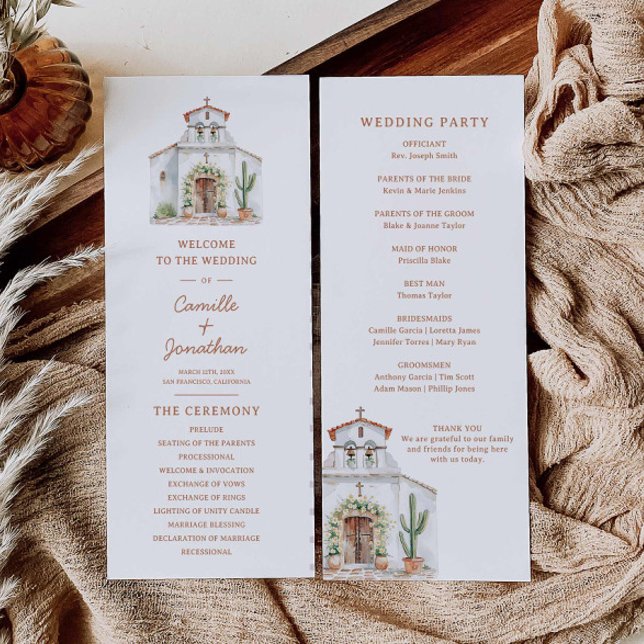 Programme Rustique de mariage de destination (Rustic Wedding Program)