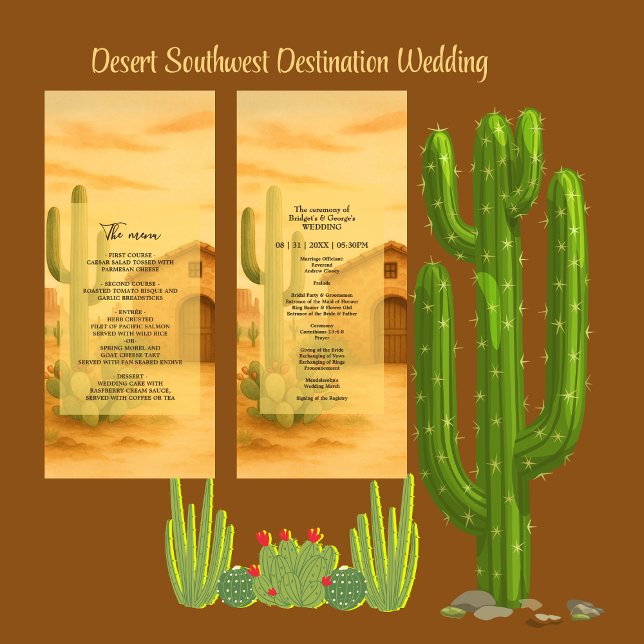 Programme Rustique Désert Sud-Ouest Terracotta Mariage (Créateur téléchargé)