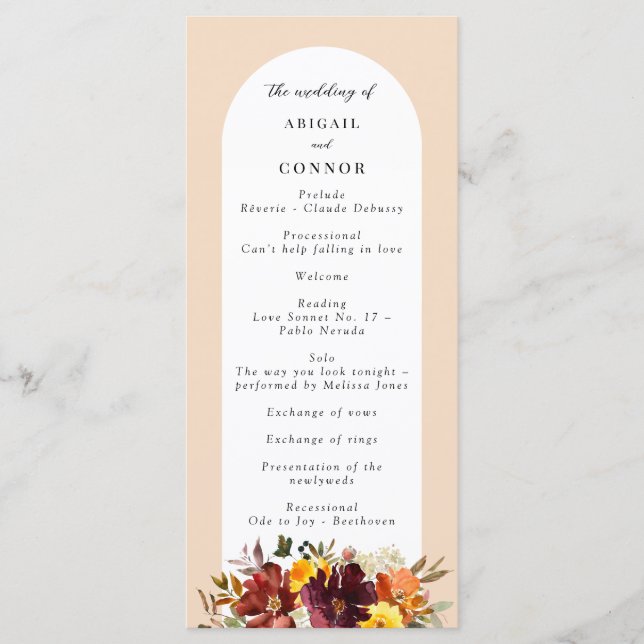 Programme Rustique Marsala Brûlé Orange Chute Wreath (Devant)