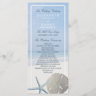 Programme Sand Dollar et Starfish Beach Wedding Program