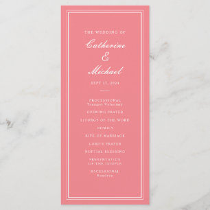 Programme Script classique absolu Peachy Mariage rose