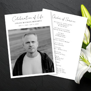 Programme Script Funeral Memorial Ordre de service Photo