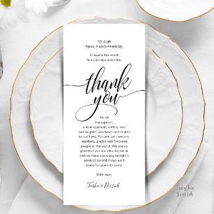 Programme Script moderne Mariage Dîner  Merci