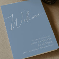 Script Whimsical | Mariage plié bleu foncé