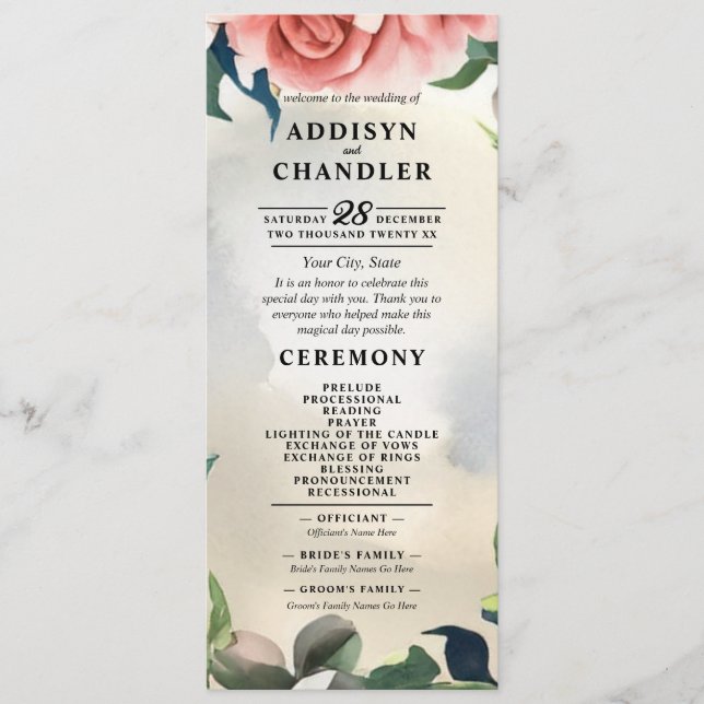 Programme Serene Garden Wreath : Pastel Floral Elegance (Devant)