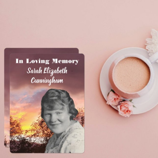 Programme Service commémoratif Coucher de soleil rouge avec  (Créateur téléchargé)