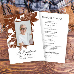 Programme Service commémoratif funéraire de Brown Fall Leave