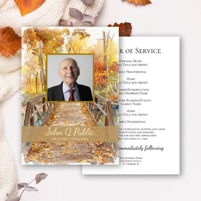Programme Service funèbre du pont d'automne (Créateur téléchargé)