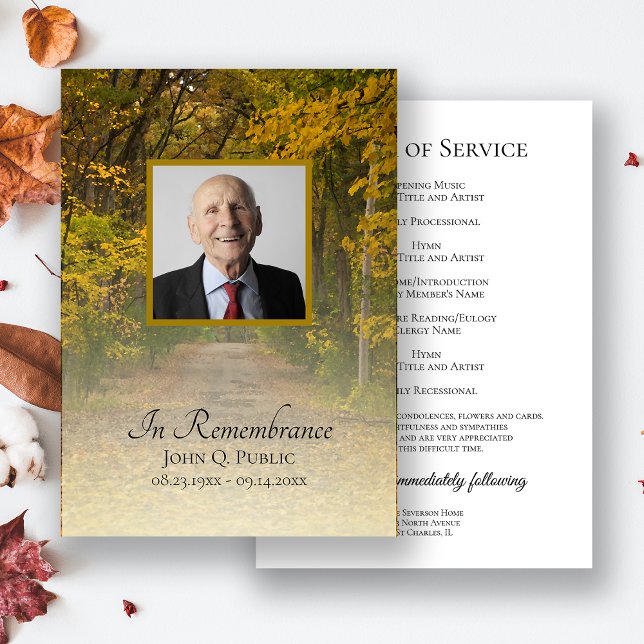 Programme Service funéraire d'Allée des feuilles d'automne (Créateur téléchargé)