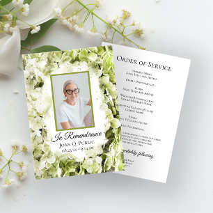Programme Service funéraire de fleurs d'Hydrangée verte