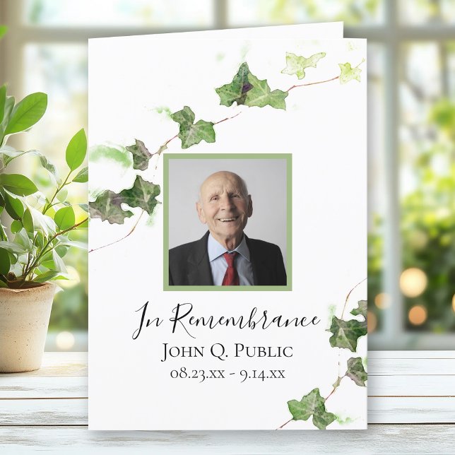 Programme Service funéraire Green English Ivy Vine Plié (Créateur téléchargé)