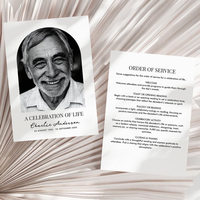 Programme Service funéraire ou mémorial de photo d'architect (Créateur téléchargé)