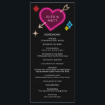 Programme SIGNE MARQUÉ NEON Mariage Las Vegas<br><div class="desc">Inspiré par les néons emblématiques du vieux Las Vegas, ce programme de cérémonie de mariage de destination est un clin d'oeil coloré et amusant à l'histoire et donne à vos invités un sens de cette ambiance nocturne nostalgique à Vegas. L'une des parties présente l'ordre des événements pendant la cérémonie mariage...</div>