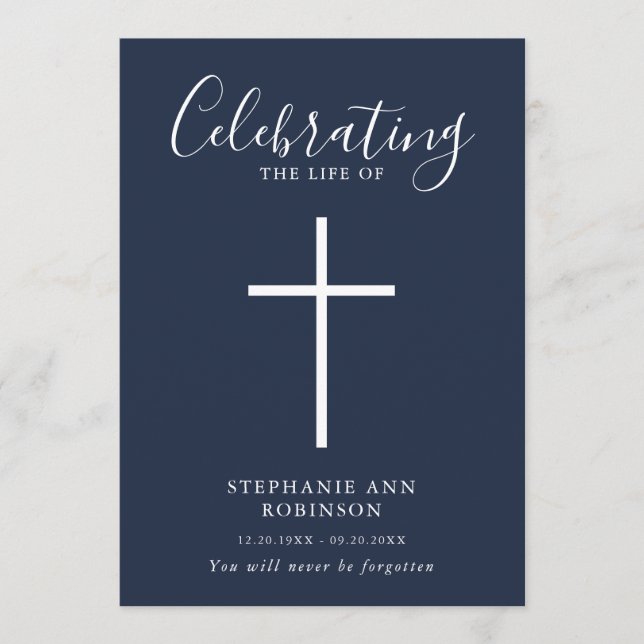 Programme Simple Croix Bleue Croix Bleue Ordre de service (Devant)