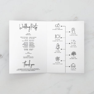 Programme Simple élégant noir blanc moderne Script minimal