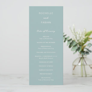 Programme Simple Mariage Bleu Élégant et Discret