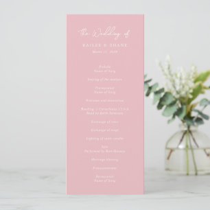 Programme Simple Mariage Moderne Rose