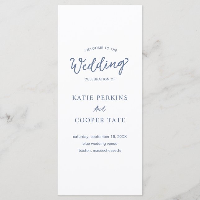 Programme Simple polices grasses bleues poussiéreuses Mariag (Devant)