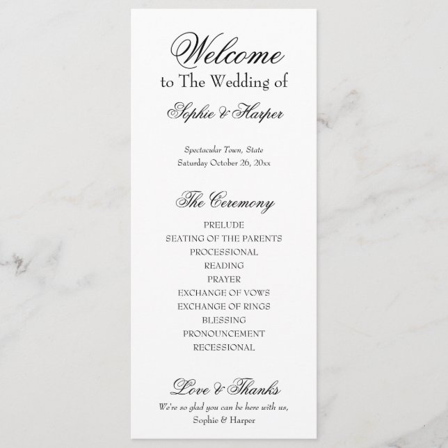 Programme Simple, polyvalent, élégant noir et blanc (Devant)