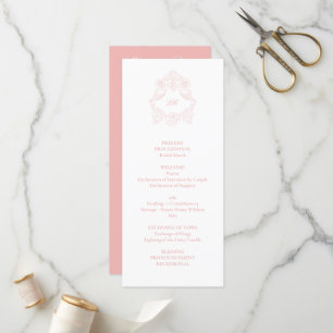 Programme Sophistiqué Classic Script Blush Rose Mariage