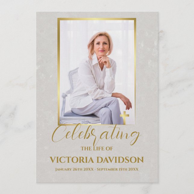 Programme Table de photos personnalisées funéraires (Devant)