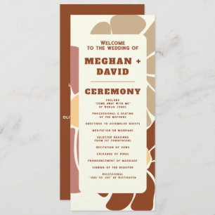 Programme Terracotta Retro Super Boho Chic Floral Mariage