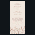 Programme Terracotta Rustic Fall Fleur sauvage Wedding Progr<br><div class="desc">Guidez vos invités à travers votre grande journée avec ce programme de mariage rustique à fleurs en terre cuite. Doté de fleurs sauvages de chute délicats et d'une disposition propre et élégante. Idéal pour une cérémonie d'automne en plein air ou une fête de mariage de grange.</div>