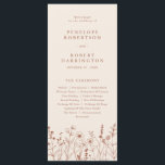 Programme Terracotta Rustic Fall Fleur sauvage Wedding Progr<br><div class="desc">Guidez vos invités à travers votre grande journée avec ce programme de mariage rustique à fleurs en terre cuite. Doté de fleurs sauvages de chute délicats et d'une disposition propre et élégante. Idéal pour une cérémonie d'automne en plein air ou une fête de mariage de grange.</div>