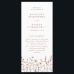 Programme Terracotta Rustic Fall Fleur sauvage Wedding Progr<br><div class="desc">Guidez vos invités à travers votre grande journée avec ce programme de mariage rustique à fleurs en terre cuite. Doté de fleurs sauvages de chute délicats et d'une disposition propre et élégante. Idéal pour une cérémonie d'automne en plein air ou une fête de mariage de grange.</div>